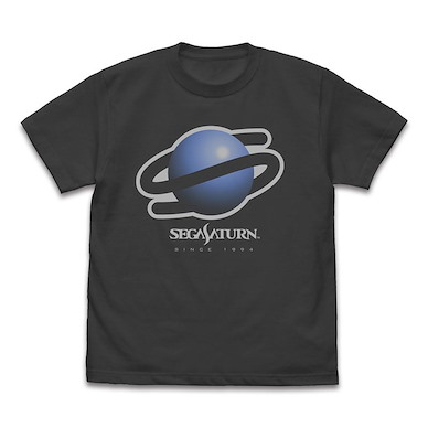 世嘉土星 (大碼) SEGA Saturn Logo 墨黑色 T-Shirt Symbol T-Shirt /SUMI-L【SEGA Saturn】