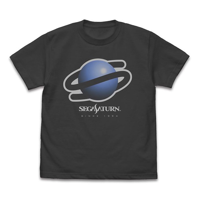 世嘉土星 : 日版 (大碼) SEGA Saturn Logo 墨黑色 T-Shirt