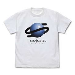 世嘉土星 (加大) SEGA Saturn Logo 白色 T-Shirt Symbol T-Shirt /WHITE-XL【SEGA Saturn】