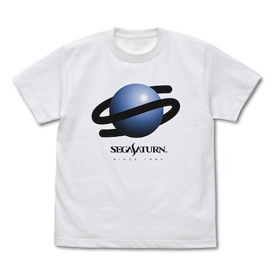 世嘉土星 (中碼) SEGA Saturn Logo 白色 T-Shirt Symbol T-Shirt /WHITE-M【SEGA Saturn】