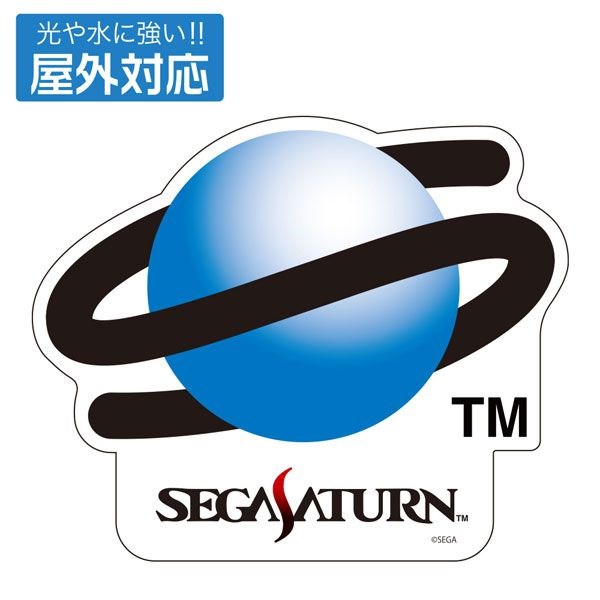 世嘉土星 : 日版 SEGA Saturn Logo 室外對應 貼紙 (7cm × 12cm)