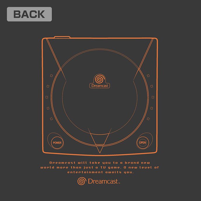 Dreamcast (DC) : 日版 (中碼) Dreamcast Logo Ver.2.0 墨黑色 T-Shirt