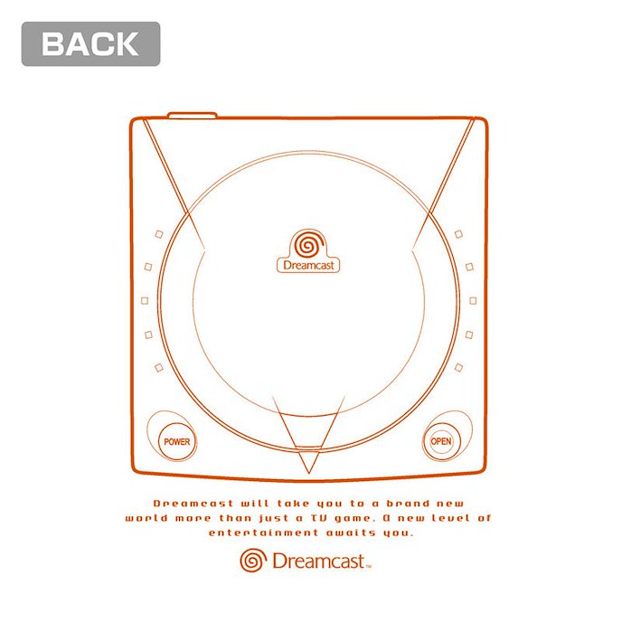 Dreamcast (DC) : 日版 (中碼) Dreamcast Logo Ver.2.0 白色 T-Shirt