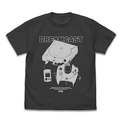 Dreamcast (DC) : 日版 (細碼) 世嘉家用遊戲機系列 墨黑色 T-Shirt