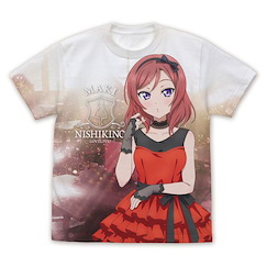 LoveLive! 明星學生妹 : 日版 (大碼)「西木野真姬」Party Dress 2024 Ver. 全圖案 T-Shirt