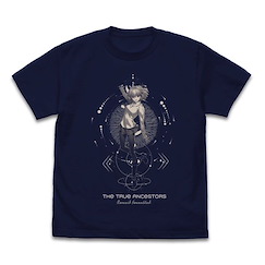 月姬 (大碼)「愛爾奎特」夜を駆ける白い化身 深藍色 T-Shirt Yoru o Kakeru Shiroi Keshin Arcueid Brunestud T-Shirt /NAVY-L【Tsukihime】