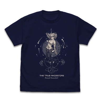 月姬 (加大)「愛爾奎特」夜を駆ける白い化身 深藍色 T-Shirt Yoru o Kakeru Shiroi Keshin Arcueid Brunestud T-Shirt /NAVY-XL【Tsukihime】