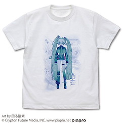 VOCALOID系列 : 日版 (大碼)「初音未來」回る酸素 Ver. 白色 T-Shirt