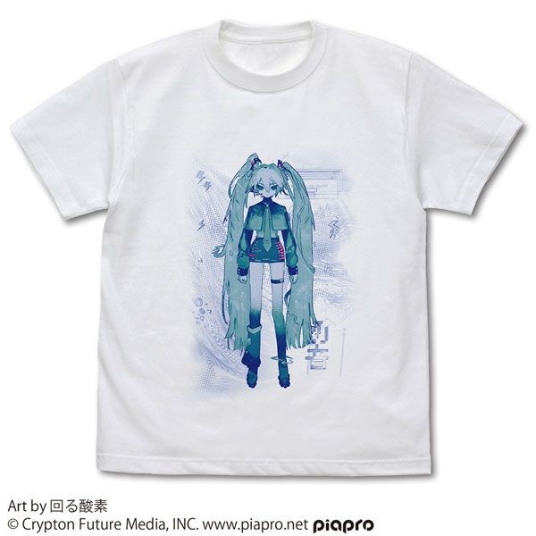 VOCALOID系列 : 日版 (中碼)「初音未來」回る酸素 Ver. 白色 T-Shirt