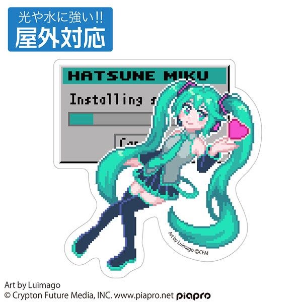 VOCALOID系列 : 日版 「初音未來」Luimago Ver. 室外對應 貼紙 (12cm × 12cm)