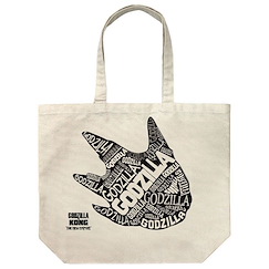 哥斯拉系列 哥斯拉×金剛：新帝國 哥斯拉腳印 米白 大容量 手提袋 Godzilla Footprint Logo Large Tote Bag /NATURAL【Godzilla Series】