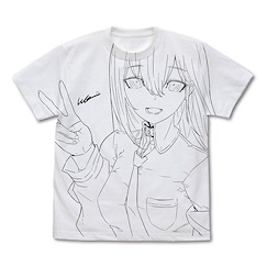 命運石之門 (加大)「牧瀨紅莉栖」huke Ver. 全印刷 白色 T-Shirt New Illustration Kurisu Makise All Print T-Shirt huke Ver. /WHITE-XL【Steins;Gate】