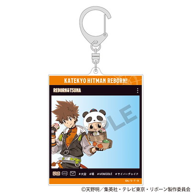 家庭教師HITMAN REBORN! 「里包恩 + 澤田綱吉」唐裝 Style SNS風格 亞克力匙扣 SNS Style Acrylic Key Chain Reborn & Sawada Tsunayoshi China【Reborn!】