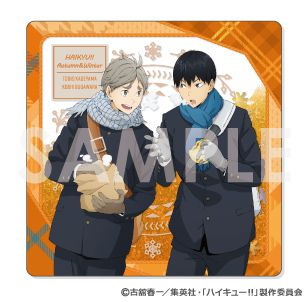 排球少年!! 「影山飛雄 + 菅原孝支」流動閃粉 亞克力杯墊 Kirakira Coaster Plate Collection 02 Kageyama & Sugawara【Haikyu!!】