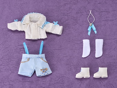 未分類 黏土娃 服裝套組 吊帶短褲套組 白 & 薩克森藍 Nendoroid Doll Outfit Set Suspender Shorts Set (White & Blue)