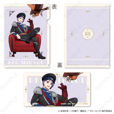 BLUE LOCK 藍色監獄 「御影玲王」拿破崙外套×鷹 第二彈 A4 文件套 + 貼紙 Clear File & Sticker Set 2 Mikage Reo Napoleon Jacket x Hawk Vol. 2【Blue Lock】