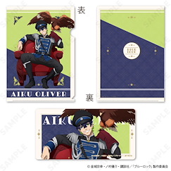 BLUE LOCK 藍色監獄 「奧利佛」拿破崙外套×鷹 第二彈 A4 文件套 + 貼紙 Clear File & Sticker Set 4 Oliver Aiku Napoleon Jacket x Hawk Vol. 2【Blue Lock】