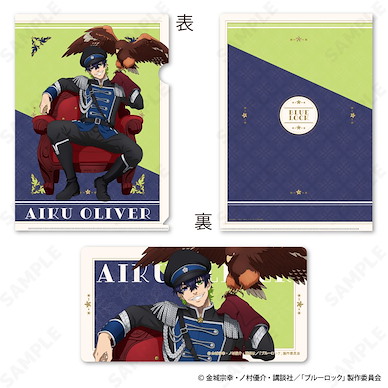 BLUE LOCK 藍色監獄 「奧利佛」拿破崙外套×鷹 第二彈 A4 文件套 + 貼紙 Clear File & Sticker Set 4 Oliver Aiku Napoleon Jacket x Hawk Vol. 2【Blue Lock】