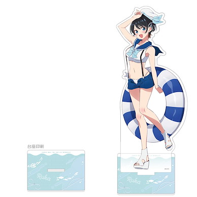 出租女友 「更科瑠夏」水手泳裝 特大 亞克力企牌 Original Illustration Extra Large Acrylic Stand Sarashina Ruka / Marine Sailor Swimwear【Rent-A-Girlfriend】