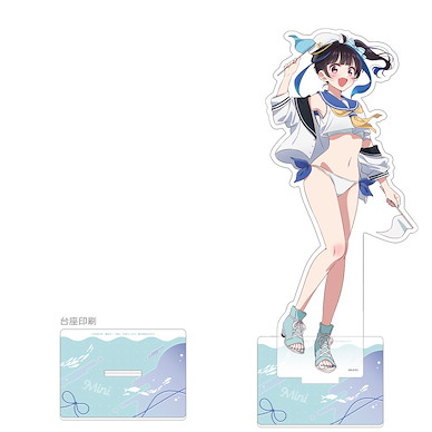 出租女友 「八重森美仁」水手泳裝 特大 亞克力企牌 Original Illustration Extra Large Acrylic Stand Yaemori Mini / Marine Sailor Swimwear【Rent-A-Girlfriend】