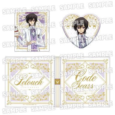 Code Geass 叛逆的魯魯修 「魯路修」朱雀生日 Ver. 亞克力咭 + 徽章 Original Illustration Collection Book Suzaku Birthday Ver. 1 Lelouch【Code Geass】