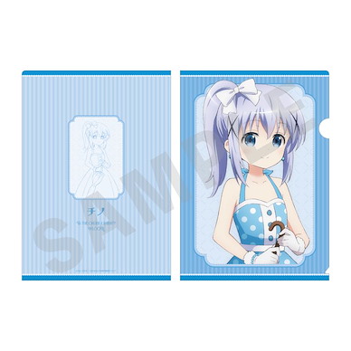 請問您今天要來點兔子嗎？ 「香風智乃」圓點連身裙 Ver. A4 文件套 Clear File Chino【Is the Order a Rabbit?】