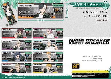 WIND BREAKER—防風少年— 閃閃 門票收藏 (9 個入) AFORCE x DRAGON HORSE HOLOGRAM TICKET (9 Pieces)【Wind Breaker】