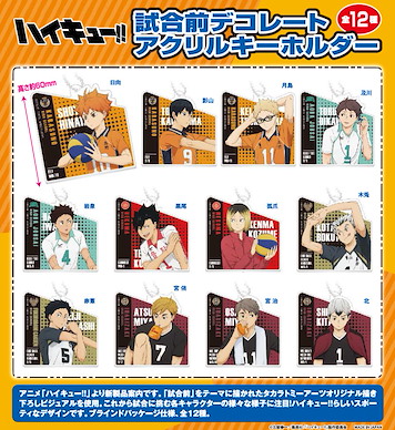 排球少年!! 亞克力匙扣 試合前 (12 個入) Before The Game Decorate Acrylic Key Chain (12 Pieces)【Haikyu!!】