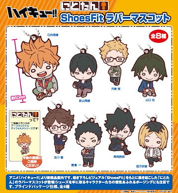 排球少年!! 豆豆眼 橡膠掛飾 ShoesFit (8 個入) Nitotan ShoesFit Rubber Mascot (8 Pieces)【Haikyu!!】