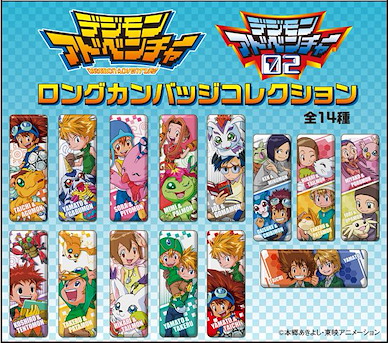 數碼暴龍系列 長方形徽章 (1 套 14 款) Long Can Badge (14 Pieces)【Digimon Series】