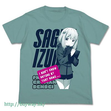 情色漫畫老師 (細碼)「和泉紗霧」鼠尾草藍 T-Shirt Sagiri Izumi T-Shirt / SAGE BLUE - S【Eromanga Sensei】