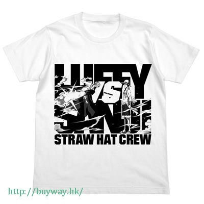 海賊王 : 日版 (中碼)「路飛 + 山治」白色 T-Shirt