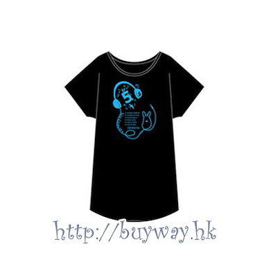 月歌。 (均碼)「皐月葵 (5月)」黑色 T-Shirt T-Shirt BLACK Satsuki Aoi【Tsukiuta.】