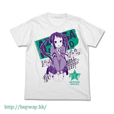 K-On！輕音少女 : 日版 (大碼)「中野梓」白色 T-Shirt