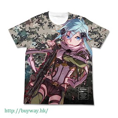 刀劍神域系列 (大碼)「朝田詩乃」全彩 白色 T-Shirt Sinon Full Graphic T-Shirt / WHITE-L【Sword Art Online Series】