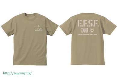 機動戰士高達系列 (加大)「E.F.S.F.」深卡其色 T-Shirt E.F.S.F. Heavy Weight T-Shirt / SAND KHAKI-XL【Mobile Suit Gundam Series】