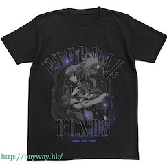 遊戲王 系列 : 日版 (大碼)「遊城十代 + ユベル」黑色 T-Shirt