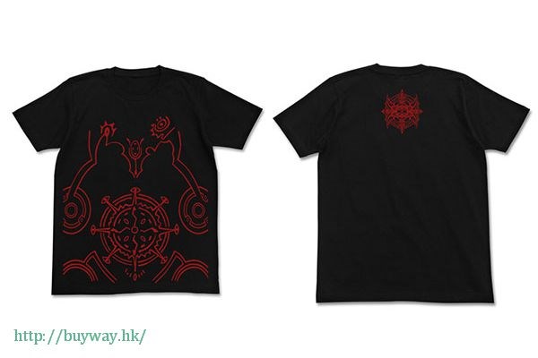 鎖鏈戰記 : 日版 (加大)「魔法陣」黑色 T-Shirt
