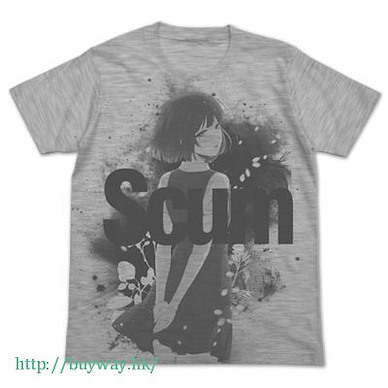 人渣的本願 (中碼)「安樂岡花火」灰色 T-Shirt Hanabi Yasuraoka All Print T-Shirt / HEATHER GRAY-M【Scum's Wish】