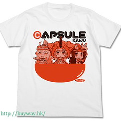 怪獸擬人化計畫 (大碼)「烏英達姆 + 米克拉斯 + 阿基拉」白色 T-Shirt Personification Project Capsule Kaiju Girls T-Shirt / White-L【Ultra Kaiju Gijinka Keikaku】