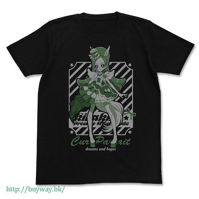 光之美少女系列 (中碼)「綺羅星夏爾 / 綺羅鈴」黑色 T-Shirt Cure Parfait T-Shirt / BLACK-M【Pretty Cure Series】