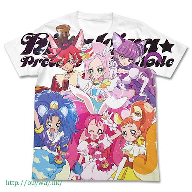 光之美少女系列 (大碼)「宇佐美一花 / 奶油天使」白色 全彩 T-Shirt Pretty Cure Series - Full Graphic T-Shirt / WHITE-L【Pretty Cure Series】