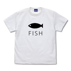 平屋慢生活 (細碼) FISH 白色 T-Shirt FISH T-Shirt /WHITE-S【Hirayasumi】
