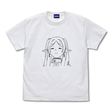 葬送的芙莉蓮 (加大)「芙莉蓮」隱瞞表情 白色 T-Shirt Frieren Face T-Shirt /WHITE-XL【Frieren】