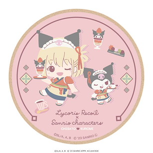 Lycoris Recoil 莉可麗絲 「錦木千束」Sanrio 系列 Q版 木杯墊 Sanrio Characters Wood Coaster Mini Chara ver. Chisato Nishikigi x Kuromi【Lycoris Recoil】