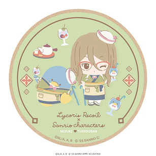 Lycoris Recoil 莉可麗絲 「中原瑞希」Sanrio 系列 Q版 木杯墊 Sanrio Characters Wood Coaster Mini Chara ver. Mizuki Nakahara x Tuxedosam【Lycoris Recoil】