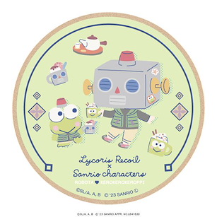 Lycoris Recoil 莉可麗絲 「機器太」Sanrio 系列 Q版 木杯墊 Sanrio Characters Wood Coaster Mini Chara ver. Robota x KeroKero Keroppi【Lycoris Recoil】