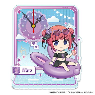 五等分的新娘 「中野二乃」假期 Ver. 亞克力座枱鐘 Puchichoko Mini Acrylic Clock Nakano Nino Vacances Ver.【The Quintessential Quintuplets】