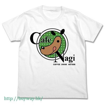 遊戲王 系列 : 日版 (大碼)「Cafe Nagi」白色 T-Shirt