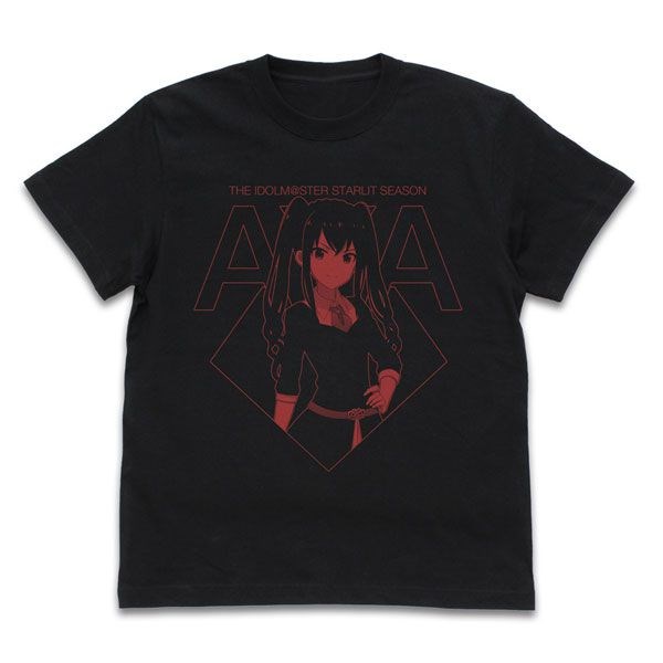 偶像大師 星耀季節 : 日版 (加大)「亞夜」961プロ 黑色 T-Shirt